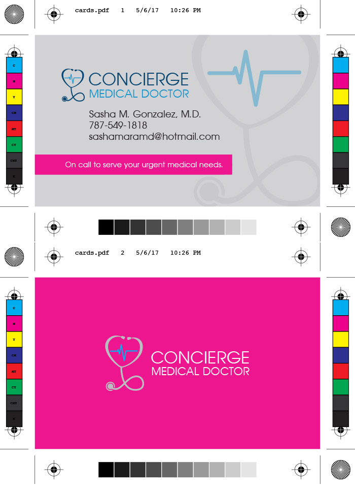 Concierge Medical Doctor Business Cards and Logo
