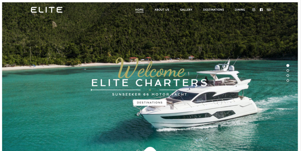 Elite Charters Website