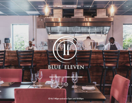 Blue 11 Restaurant Website