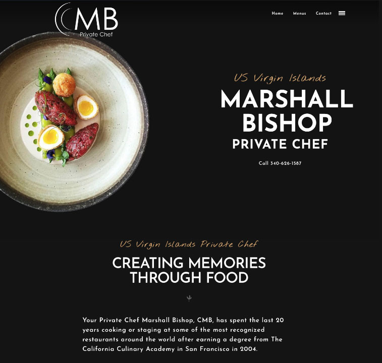 Private Chef Website - Marshall Bishop
