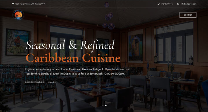 Indigo 4 Restaurant Website