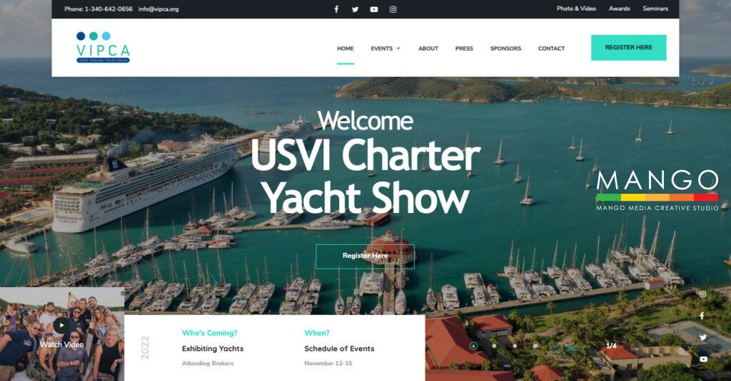 USVI Charter Yacht Show 2022 Website