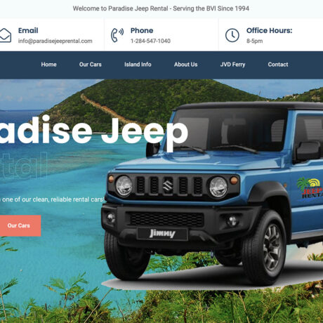 Paradise Jeep Rental Website